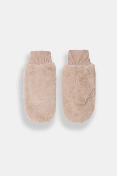 Moufles en molleton pelucheux