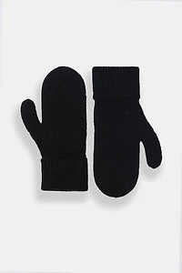 Ribbed Cuffed Mittens
