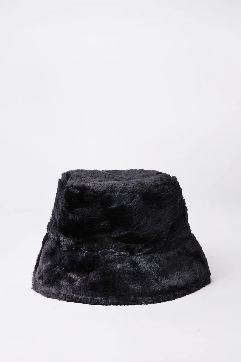 Faux-Fur Bucket Hat