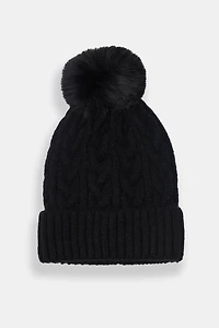 Cable Knit Pom Beanie
