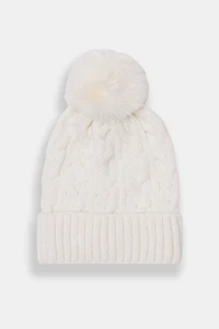 Cable Knit Pom Beanie