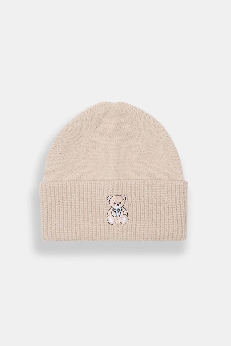 Tuque en tricot côtelé jersey avec revers