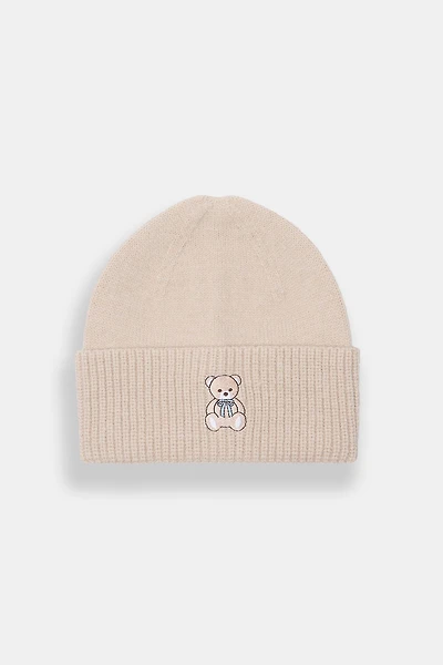 Tuque en tricot côtelé jersey avec revers
