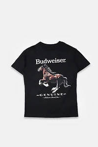 T-shirt coupe boyfriend imprimé Budweiser
