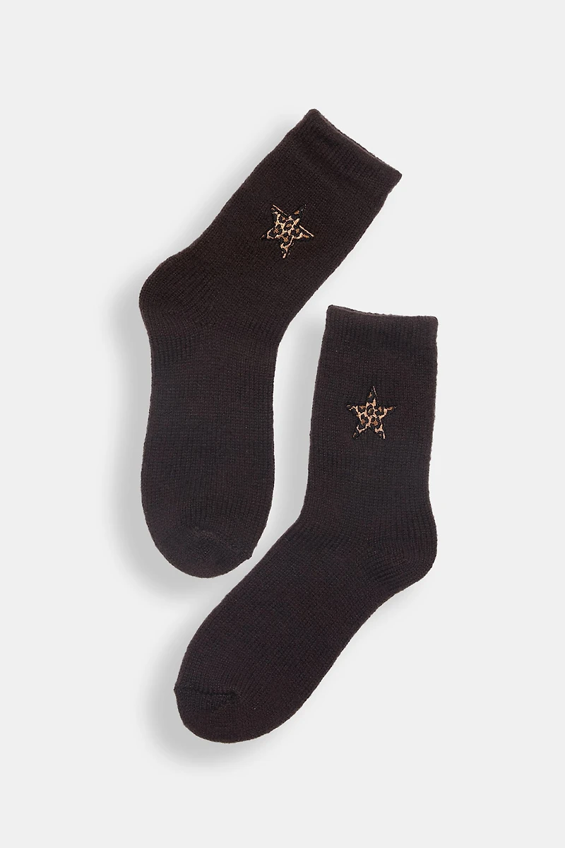Embroidered Crew Socks