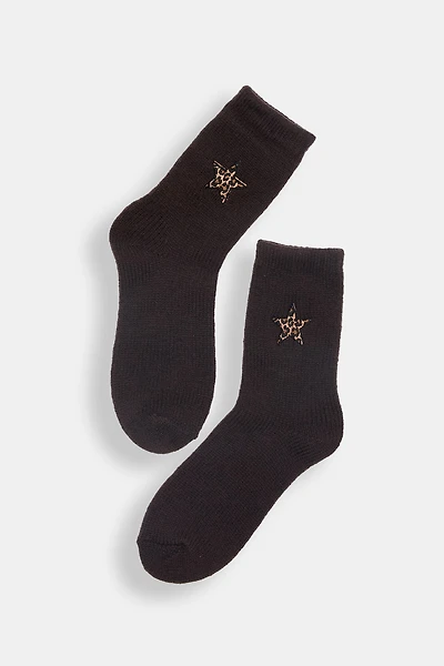 Embroidered Crew Socks