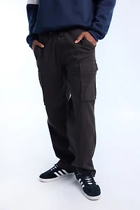 Pantalon cargo en sergé ultra ample homme