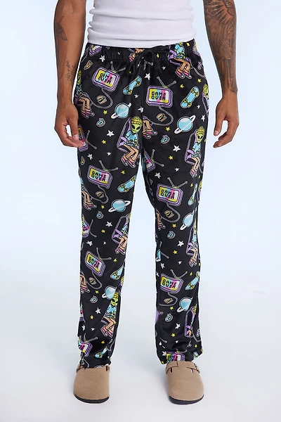 Mens Alien Gamer Plush Pajama Pant