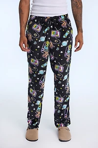Mens Alien Gamer Plush Pajama Pant