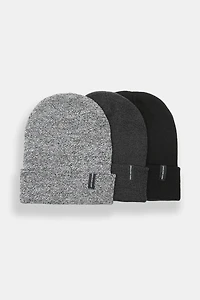 Rolled Cuffed Beanie 3-Pack