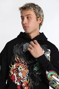 Arsenic Dragon & Tiger Graphic Hoodie