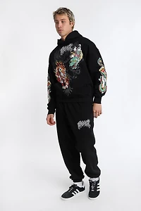 Arsenic Dragon & Tiger Graphic Hoodie