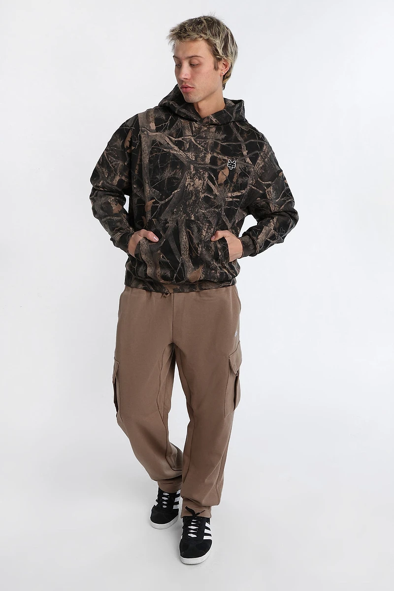 Haut à capuchon coupe carrée camouflage arbre Zoo York