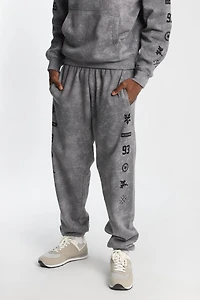 Jogger en molleton imprimé délavé Zoo York