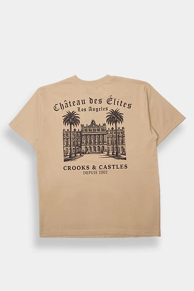Mens Crooks & Castles Château des Élites Tee
