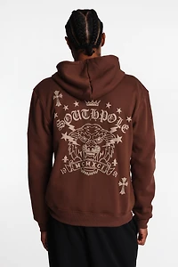 Haut à capuchon zippé imprimé tigre gothique Southpole