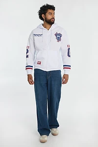 Mens Crooks & Castles Hockey Zip-Up Hoodie