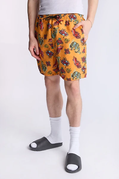 Arsenic Mens Graphic Beach Shorts