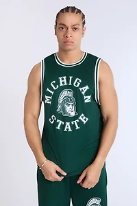 Mens Michigan State University Spartans Mesh Tank Top