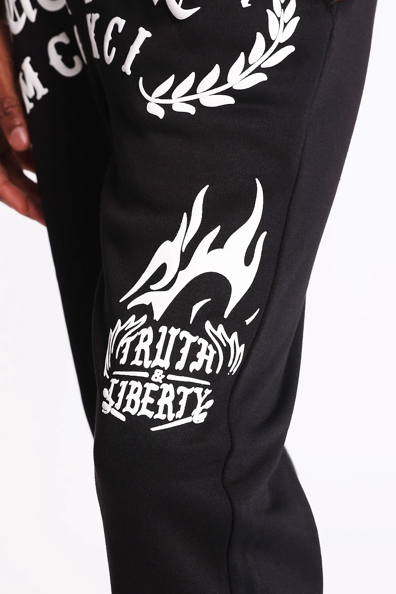 Jogger en molleton imprimé Southpole Truth & Liberty