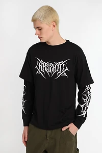 Arsenic Gothic Logo Long Sleeve 2-Fer Tee