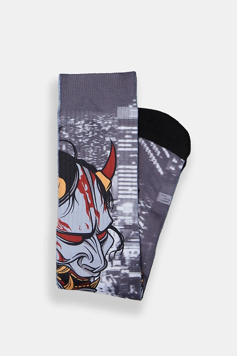Arsenic Devil Printed Crew Socks