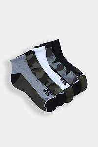 Zoo York 5-Pack Tree Camouflage Quarter Socks