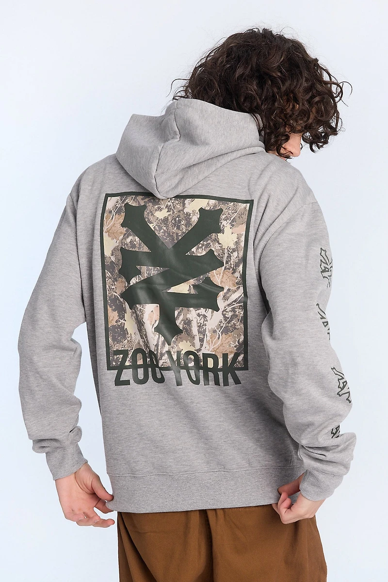 Haut à capuchon camouflage arbres Zoo York homme