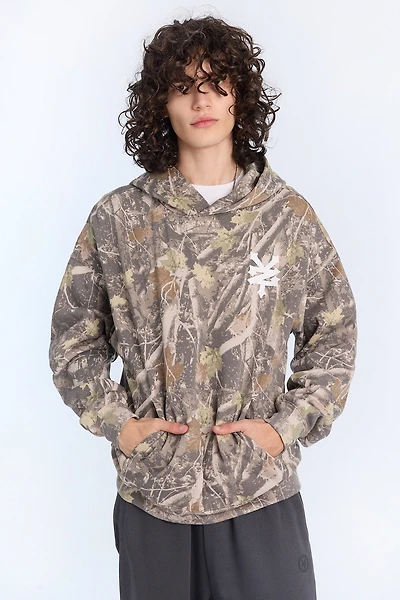 Haut à capuchon imprimé camouflage arbres Zoo York homme