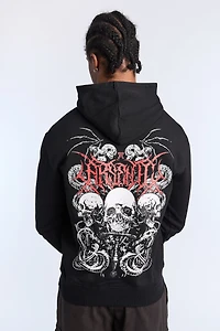 Haut à capuchon imprimé crânes Arsenic homme