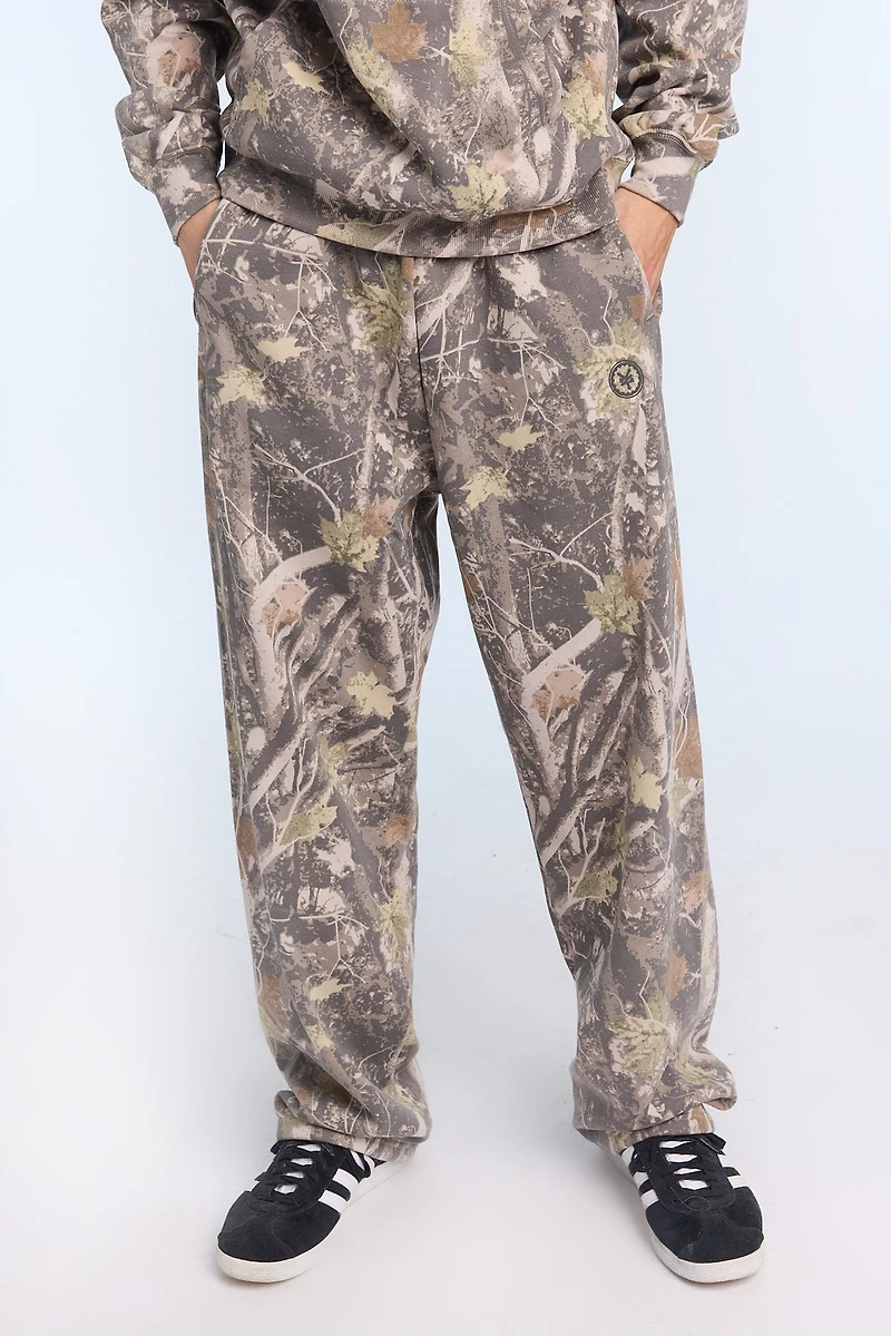 Jogger en molleton droit motif camouflage arbres Zoo York homme