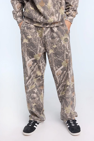 Jogger en molleton droit motif camouflage arbres Zoo York homme