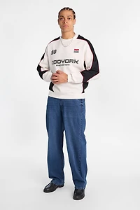Jean ample délavé foncé homme