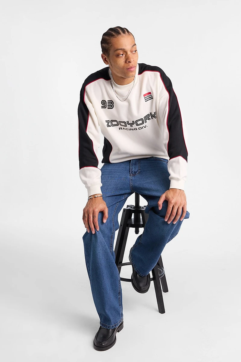 Jean ample délavé foncé homme