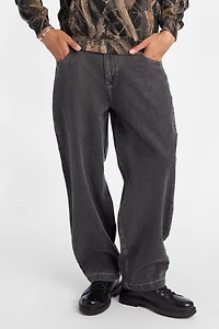 Jean ample brodé homme