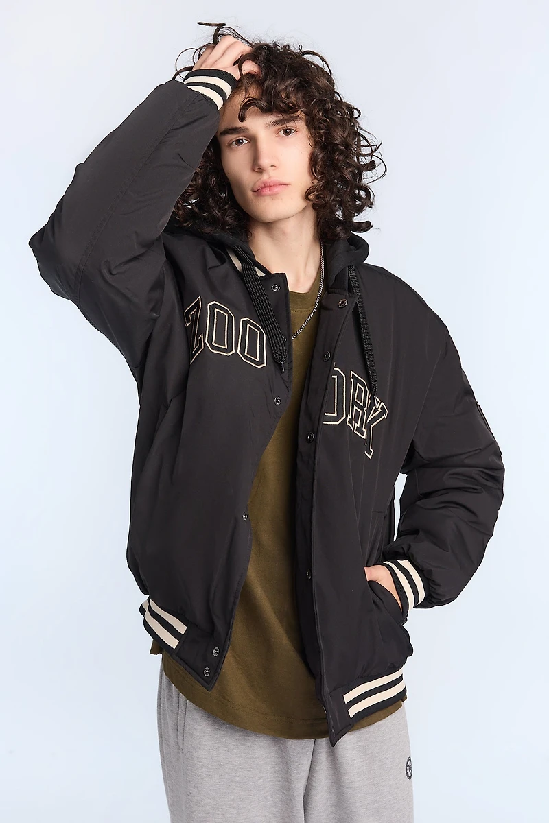 Zoo York Mens Nylon Varsity Jacket