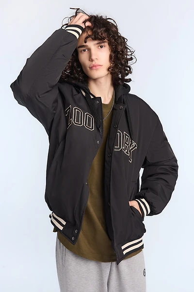 Zoo York Mens Nylon Varsity Jacket