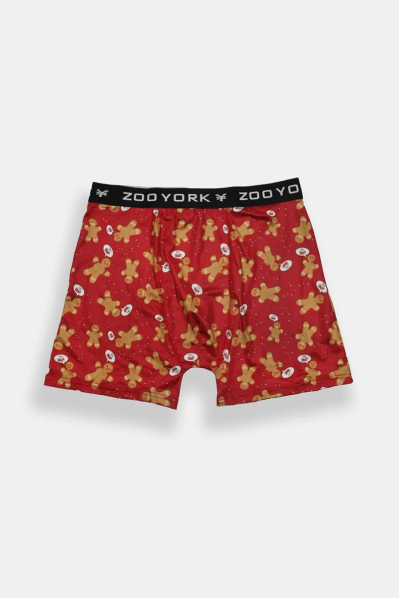 Zoo York Mens Gingerbread Christmas Boxer Brief
