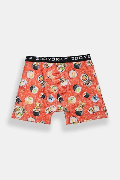 Boxer imprimé chats et sushis Zoo York homme