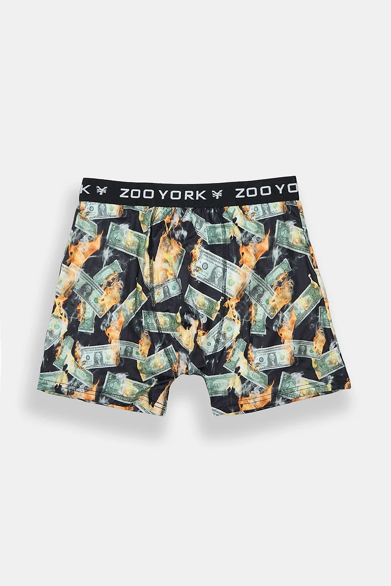 Zoo York Mens Burning Money Boxer Brief