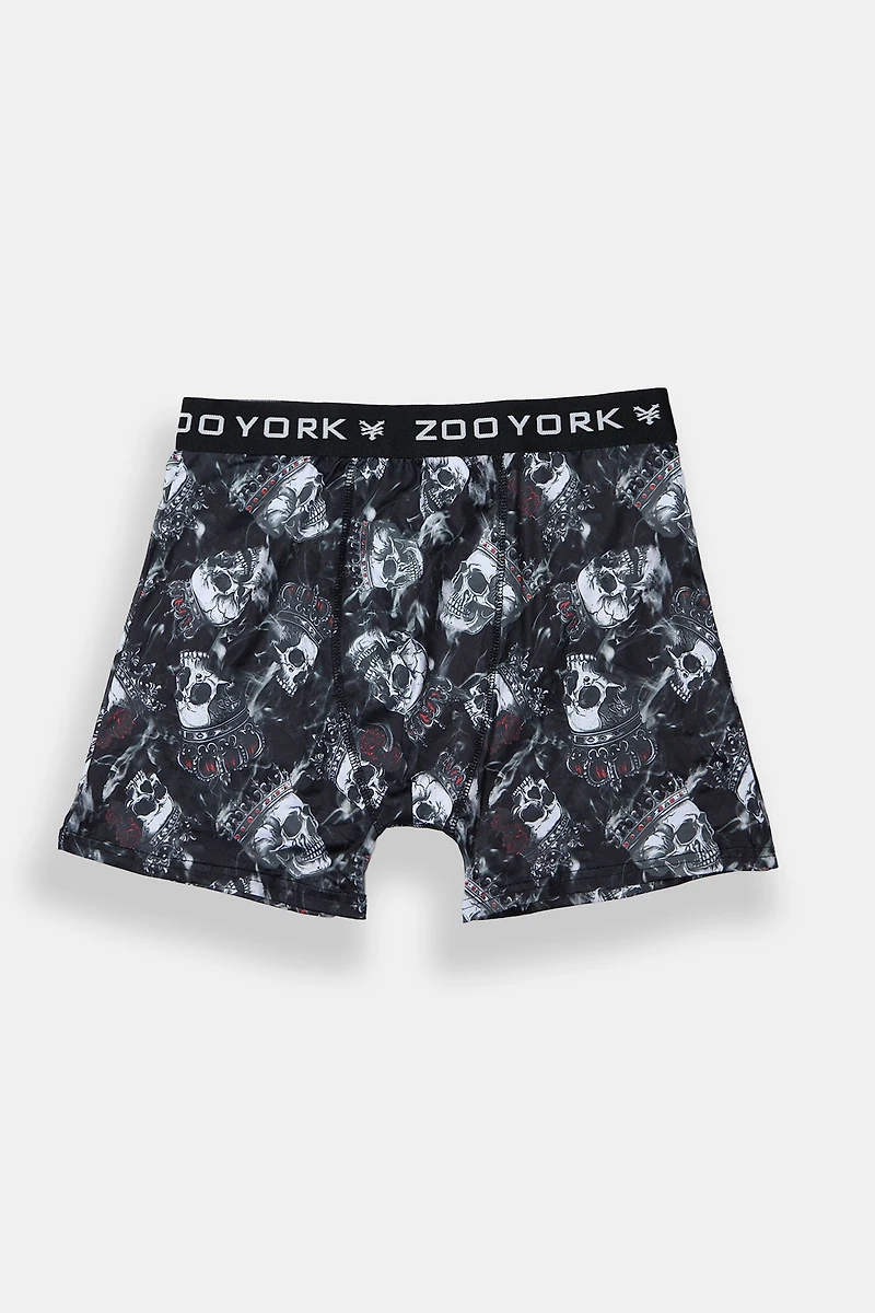 Zoo York Mens Skulls & Smoke Boxer Brief