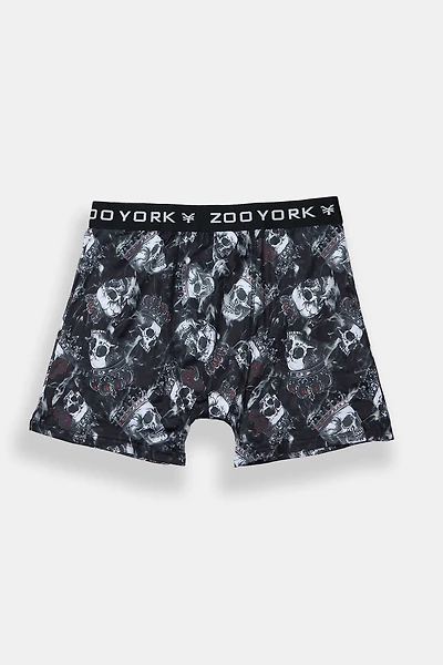 Boxer imprimé crânes et fumée Zoo York homme