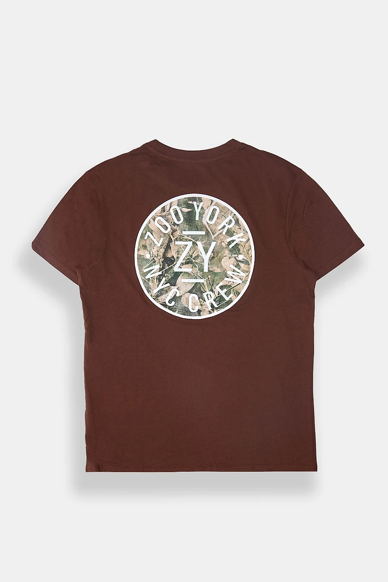 Zoo York Mens Camo Circle Logo T-Shirt