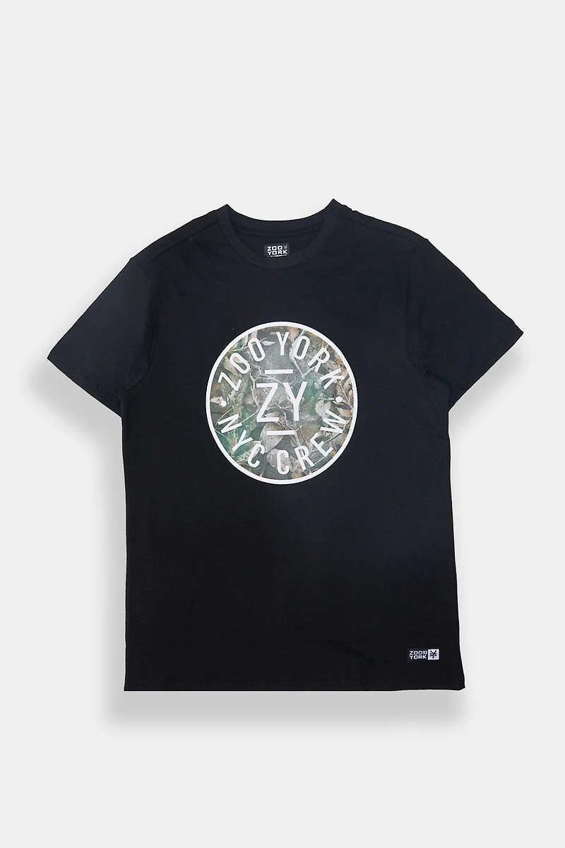 T-shirt imprimé logo circulaire camouflage NYC Zoo York homme