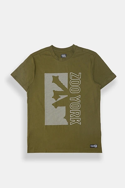 Zoo York Mens Striped Logo T-Shirt