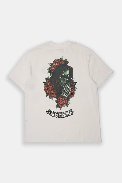 T-shirt imprimé squelette et roses Arsenic homme