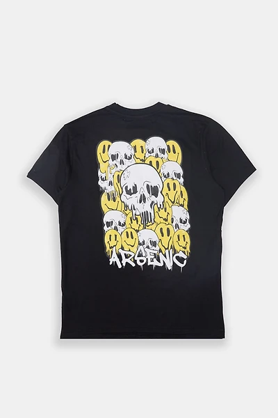 T-shirt imprimé crânes smileys Arsenic homme