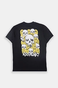 T-shirt imprimé crânes smileys Arsenic homme
