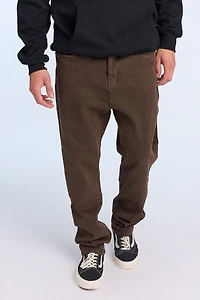 Jean à jambe droite brun foncé homme