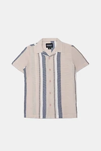 Arsenic Youth Striped Gauze Button-up